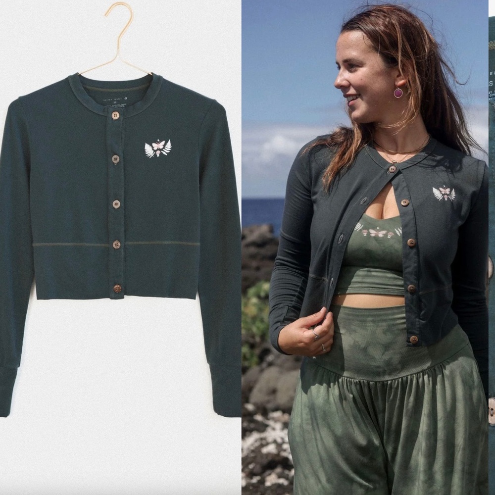 Purusha People “AURA CARDIGAN” Size Medium NEW